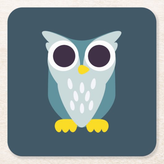 Henry die Eule Rechteckiger Pappuntersetzer (Vorderseite)