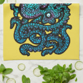 Henry die glückliche Krake Geschirrtuch (Gefaltet)