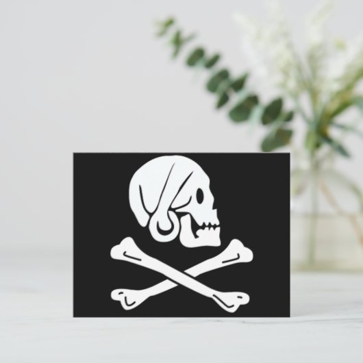 Henry Every authentique pirate flag Postkarte (Stehend Vorderseite)