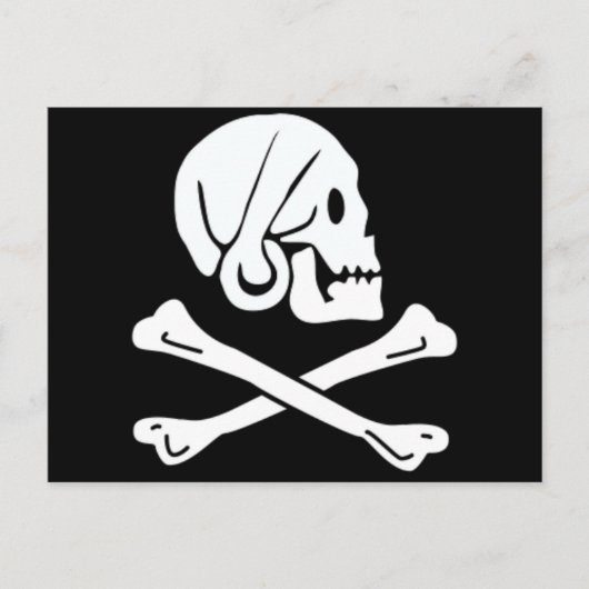 Henry Every authentique pirate flag Postkarte (Vorderseite)