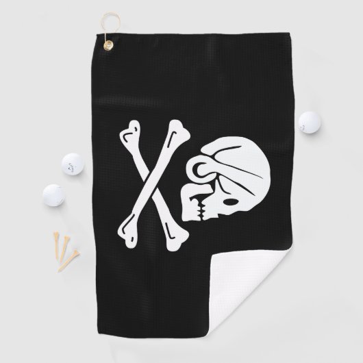 Henry Every Flag Pirate Flag Golfhandtuch (Insitu)