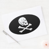 Henry Every Flag Pirate Flag Ovaler Aufkleber (Umschlag)