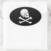 Henry Every Flag Pirate Flag Ovaler Aufkleber (Tasche)