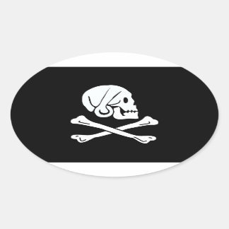 Henry Every Flag Pirate Flag Ovaler Aufkleber