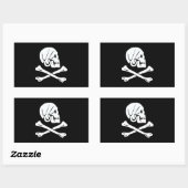 Henry Every Flag Pirate Flag Rechteckiger Aufkleber (Blatt)