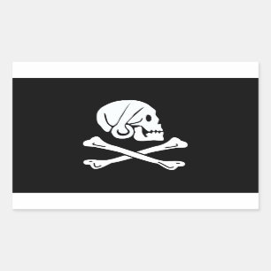 Henry Every Flag Pirate Flag Rechteckiger Aufkleber