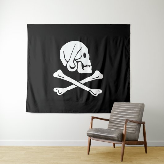 Henry Every Flag Pirate Flag Wandteppich (Beispiel (Horizontal))