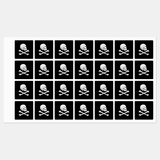 Henry Every Flagge Piratenflagge Etiketten (Blatt)