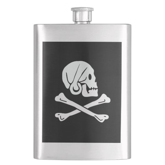 Henry Every Flaggen Piratenflagge Flachmann (Vorderseite)