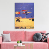 Henry Farman fliegt bei Issy-les-Moulineaux Leinwanddruck (Insitu (Wohnzimmer))
