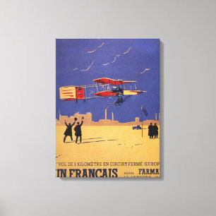 Henry Farman fliegt bei Issy-les-Moulineaux Leinwanddruck