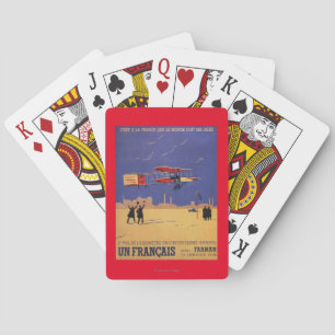 Henry Farman fliegt bei Issy-les-Moulineaux Spielkarten