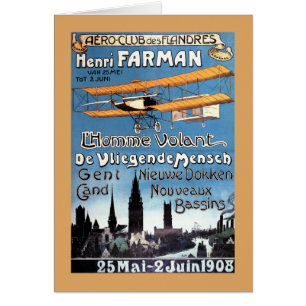 Henry Farman fliegt das Fliegen-Mannpromo-Plakat