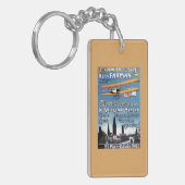 Henry Farman fliegt das Fliegen-Mannpromo-Plakat Schlüsselanhänger (Vorderseite links)