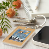 Henry Farman fliegt das Fliegen-Mannpromo-Plakat Schlüsselanhänger (Vorderseite rechts)