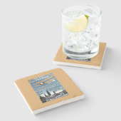 Henry Farman fliegt das Fliegen-Mannpromo-Plakat Steinuntersetzer (Seitenansicht)