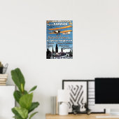 Henry Farman fliegt das Flying Man Promo-Poster Poster (Heimbüro)