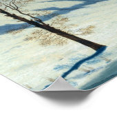 Henry Farrer Winter Szene in Mondlicht Poster (Ecke)