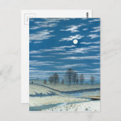 Henry Farrer Winter Szene in Mondlicht Postkarte (Vorne/Hinten)