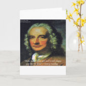 Henry Fielding "If Money's Your God" Quote Karte (Gelbe Blume)