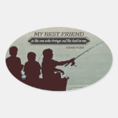 Henry Ford Inspiration Zitat "Bester Freund" Ovaler Aufkleber (Vorderseite)