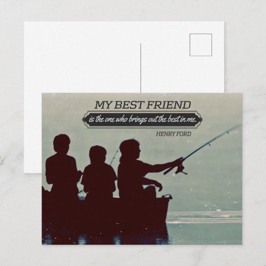 Henry Ford Inspiration Zitat "Bester Freund" Postkarte (Vorne/Hinten)