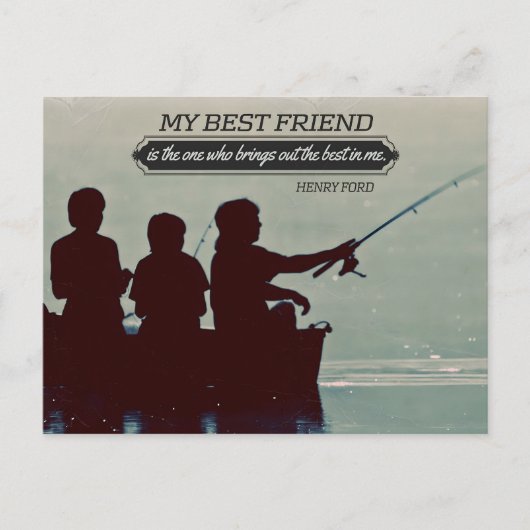 Henry Ford Inspiration Zitat "Bester Freund" Postkarte (Vorderseite)