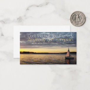 Henry Ford Inspiration Zitat "Finde ein Mittel" Mitteilungskarte