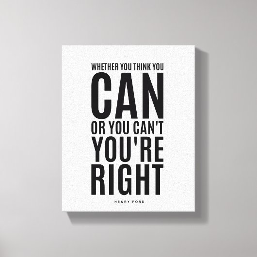 Henry Ford | Inspiration Zitat Leinwanddruck (Vorderseite)