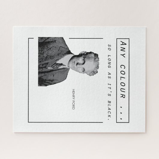 Henry Ford zitierte schlicht weiße BG Puzzle (Horizontal)