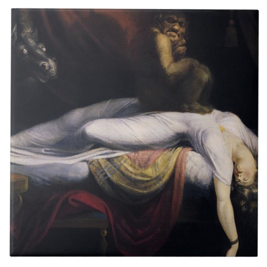 Henry Fuseli - der Albtraum Fliese (Vorderseite)