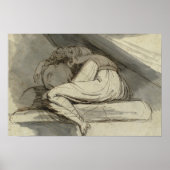 Henry Fuseli - Frauen sitzen, aufgerollt Poster (Vorne)