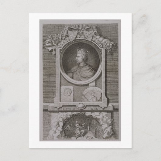 Henry I (1068-1135) King of England von 1100, eng Postkarte (Vorderseite)