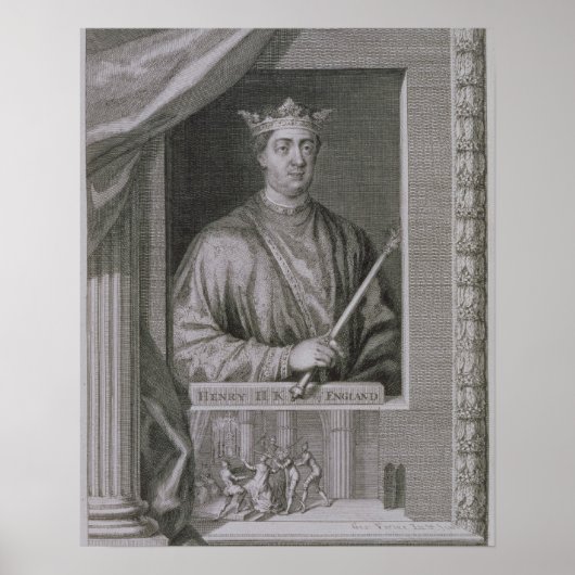 Henry II (1133-89) King of England von 1154, von Poster (Vorne)