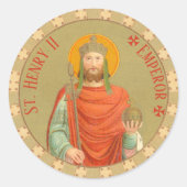 Henry II, Kaiser (BBS 10) Runder Aufkleber (Vorderseite)
