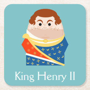 Henry II Plantagenet King of England Rechteckiger Pappuntersetzer