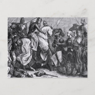 Henry III in der Schlacht von Lewes, 14. Mai 1264 Postkarte