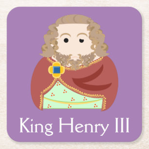 Henry III King of England Rechteckiger Pappuntersetzer