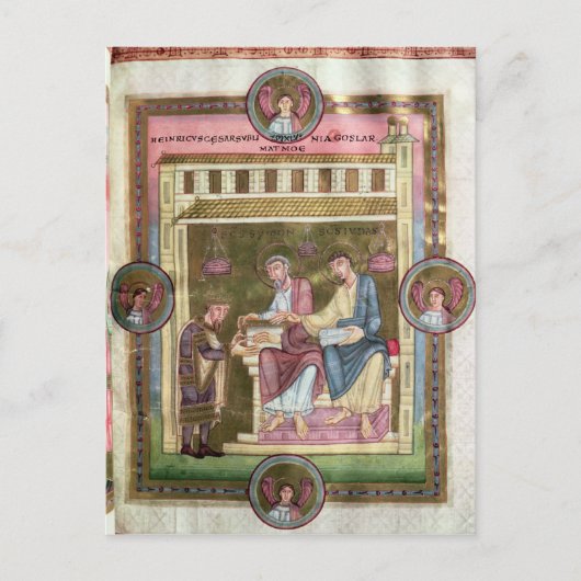 Henry III mit den Aposteln Simon und Jude Postkarte (Vorderseite)