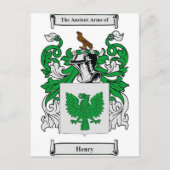 Henry (irisch)-Wappen Postkarte (Vorderseite)