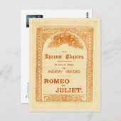 Henry Irving's Romeo & Julia Postkarte (Vorne/Hinten)