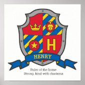 Henry-Jungs-Name bedeutet heralisches Schild (Vorne)