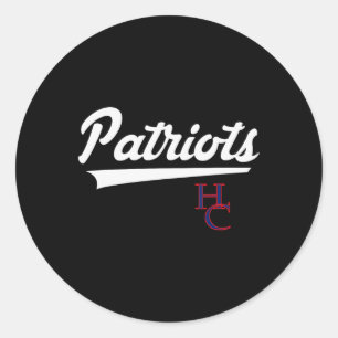 Henry Landkreis Patriots Logo Vintag Swoosh Hs Runder Aufkleber