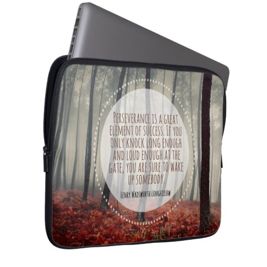 Henry Longfellow Inspiration Anführungsdauer Laptopschutzhülle (Vorne Rechts)