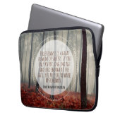 Henry Longfellow Inspiration Anführungsdauer Laptopschutzhülle (Vorderseite Links)