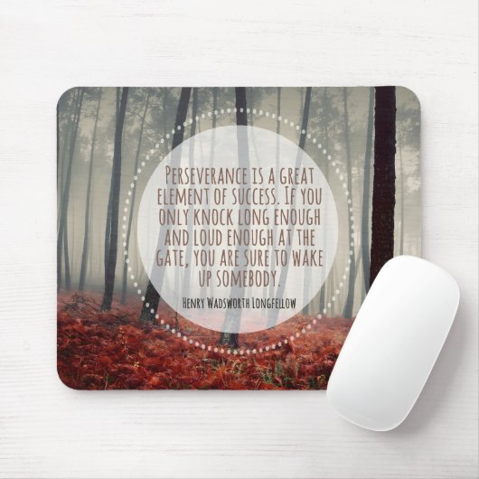 Henry Longfellow Inspiration Anführungsdauer Mousepad (Mit Mouse)