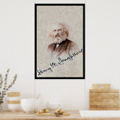 Henry Longfellow Signed Card 1860 Poster (Küche)