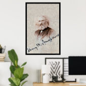 Henry Longfellow Signed Card 1860 Poster (Heimbüro)