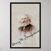 Henry Longfellow Signed Card 1860 Poster (Vorne)