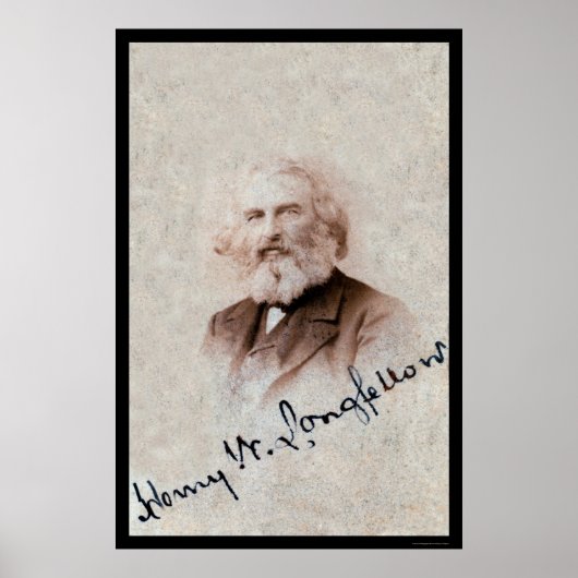 Henry Longfellow Signed Card 1860 Poster (Vorne)